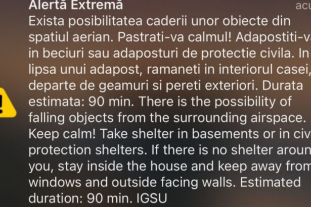 news alert mesaj ro alert in tulcea populatia avertizata in legatura cu posibilitatea caderii unor obiecte din spatiul aerian anuntul mapn 6864b016604c1