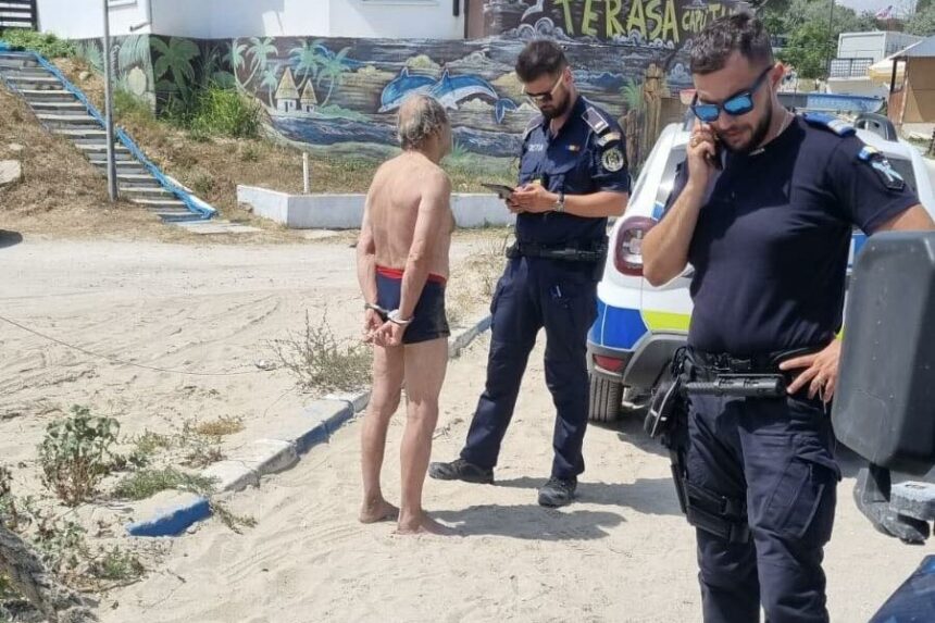 turist din bucuresti incatusat de politisti pe o plaja din eforie a ignorat steagul rosu arborat de salvamari 6887b6548c8a4