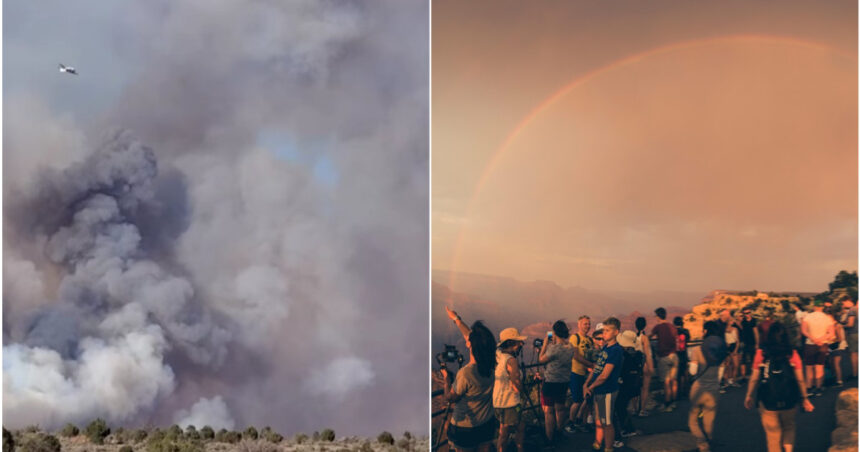 turisti evacuati din marele canion incendiu puternic provocat de un fulger alerta de canicula peste 46c la umbra in north rim 68716f2b7db8c