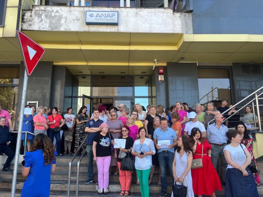 un nou protest la anaf constanta vrem salarii nu vrem sporuri 686635458d556