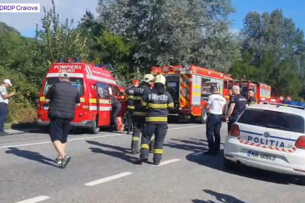 video accident grav intre un microbuz si un tir in caras severin a fost activat planul rosu de interventie 68873a20a3f63
