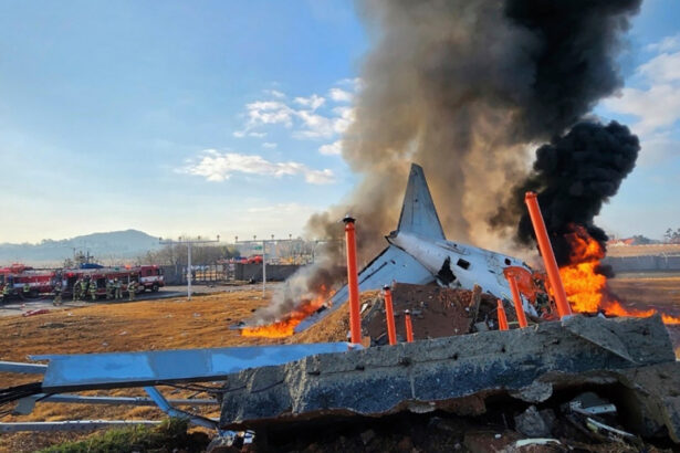 video accidentul de avion jeju air pilotii au oprit singurul motor functional al boeingului care s a izbit de zidul de la capatul pistei 687e82700f645