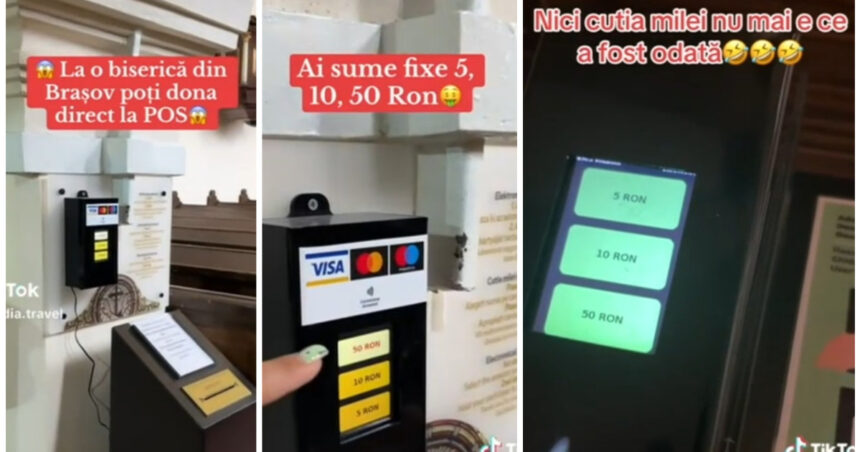 video culmea tehnologiei cutia milei cu pos cum functioneaza donatiile cu cardul in biserici ideea a devenit virala pe tiktok 6885f364245ec