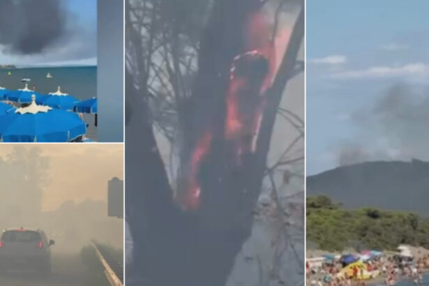 video incendii puternice de vegetatie intr o zona turistica din italia sute de oameni au fost evacuati 6870c9f2e590f