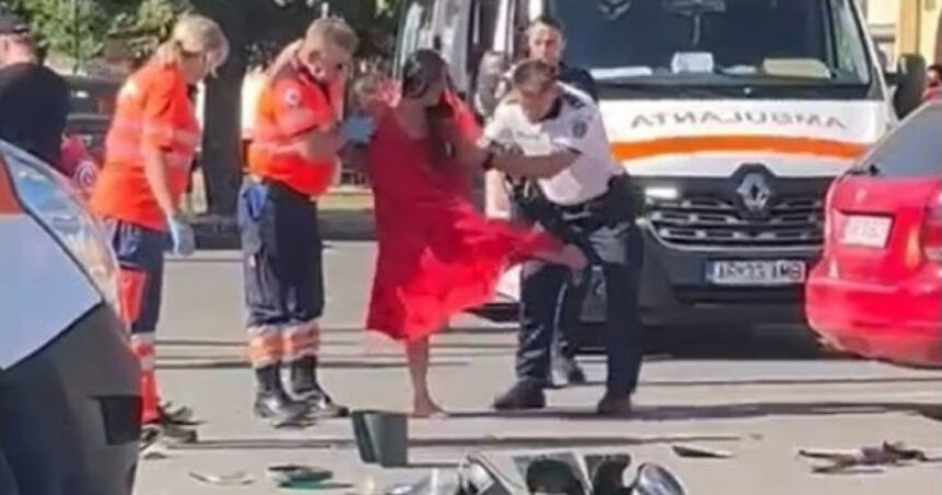 video o soferita beata a produs un accident in care o alta femeie si doi copii au fost raniti a fost incatusata dupa ce a facut scandal 68644ab7b538e