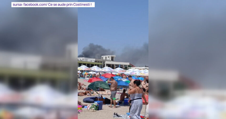 video panica pentru turisti la costinesti un incendiu de vegetatie a izbucnit langa plaja 6884e8246d778