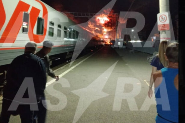 video pentru a patra oara in aceasta luna dronele ucrainene dau peste cap traficul feroviar in sudul rusiei gara din zona rostov bombardata 68889dc04794f