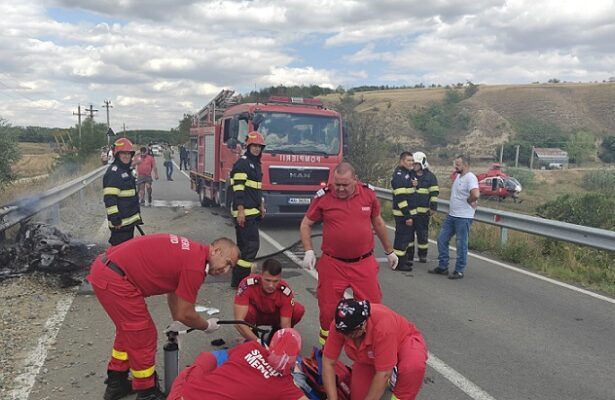 accident urmat de incendiu intre doua motociclete in judetul constanta doua persoane transportate la spital 68ac175f2b71b