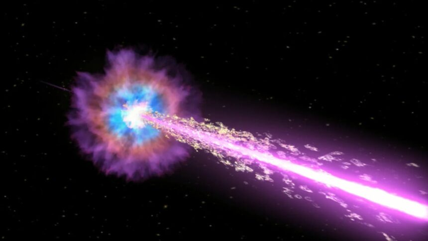 astronomii au urmarit o explozie cosmica masiva de acum 12 miliarde de ani acesta este cel mai indepartat eveniment in care putem vedea direct lumina scapand din jurul stelelor 68aac26bd7ab0