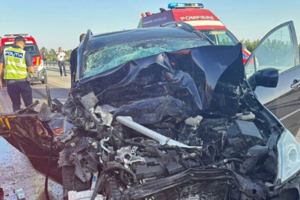 foto plan rosu de interventie dupa ce doua autoturisme s au ciocnit pe a1 patru adulti si un minor au fost transportati la spital 68b32bdad6048