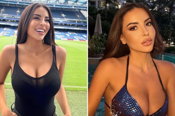 galerie foto o aparitie ravasitoare la amicalul lui chelsea prezentatoarea tv comparata cu kim kardashian a incins atmosfera pe stamford bridge 6898643a53868