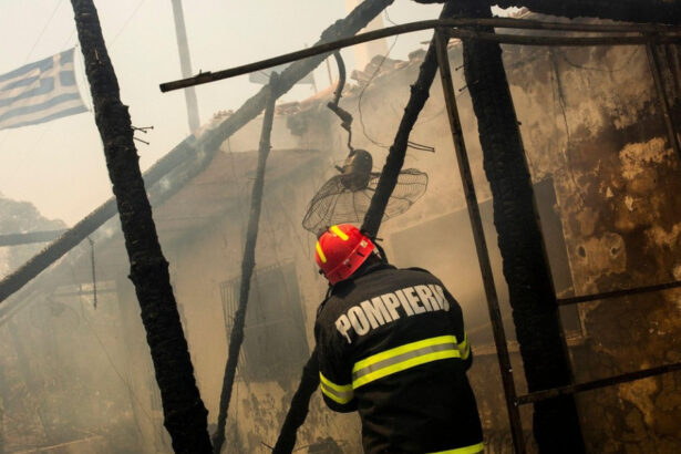 video s au aprins din nou padurile greciei aproape 8 000 de oameni evacuati din calea flacarilor zeci de pompieri romani trimisi sa ajute 689c39e1bd48b