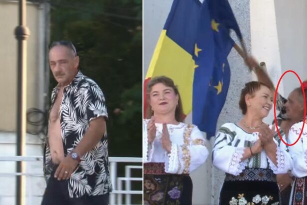 video scandalos un individ a inlaturat steagurile uniunii europene de la casa de cultura din mangalia in timpul unui spectacol 6899ef77667f1