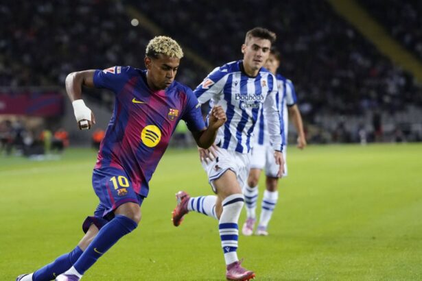 barcelona real sociedad 2 1 schimbare de lider in la liga catalanii salvati de lewandowski si yamal 68d994f6bc4e7