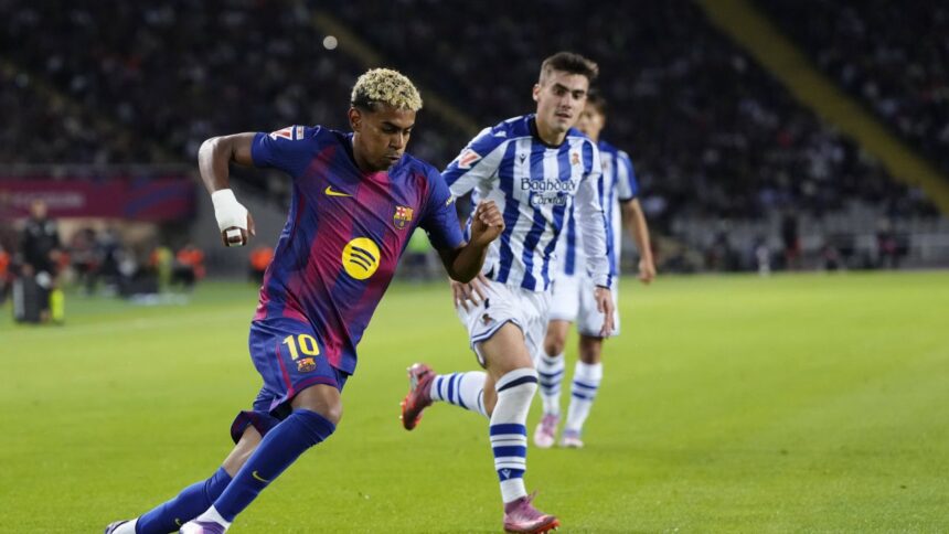 barcelona real sociedad 2 1 schimbare de lider in la liga catalanii salvati de lewandowski si yamal 68d994f6bc4e7
