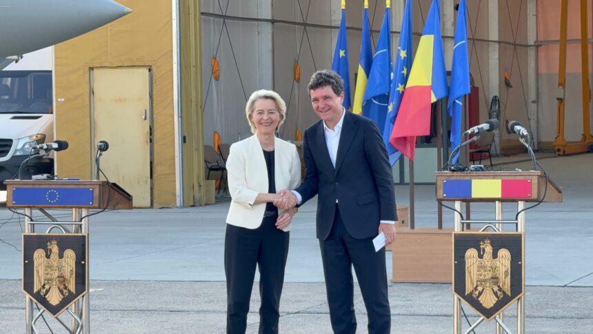 foto video ursula von der leyen la constanta conferinta de presa cu presedintele nicusor dan la baza 57 mihail kogalniceanu 68b5c6ee1f0d2