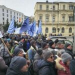 protest de amploare al sindicalistilor de la damen shipyards mangalia la ministerul economiei 68cbc1f2664df