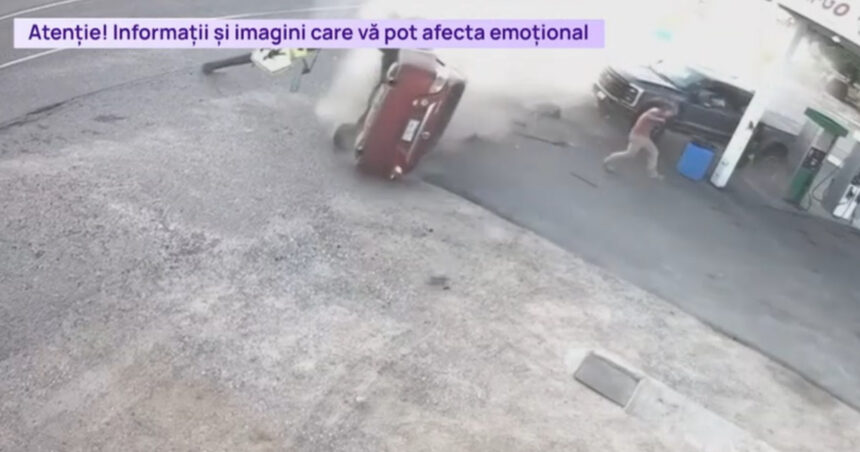 video cum a scapat de la moarte soferul unei masini care isi spala linistit parbrizul intr o benzinarie 68cace751c4d4