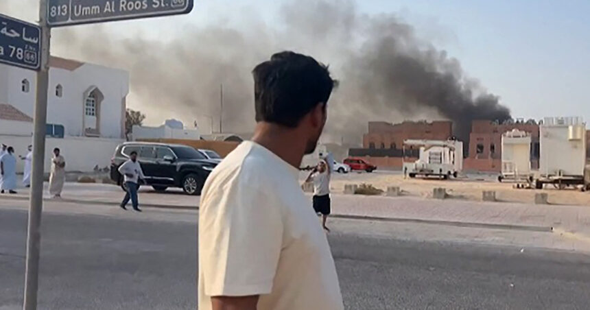 video momentul in care israelul a atacat tinte hamas in doha imaginile surprinse in capitala qatarului 68c076f74fde1