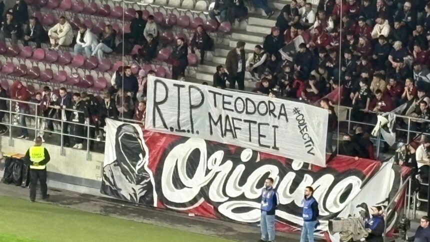 Rapid a afișat bannere in memoriam pentru tragediile care au zguduit România: ”RIP Teodora Maftei” + referințe către incidentele Colectiv, Rahova și Certej 1 foto galeria lui rapid a afisat bannere in memoriam pentru tragediile care au zguduit romania rip teodora maftei referinte catre incidentel 6903c859577f5