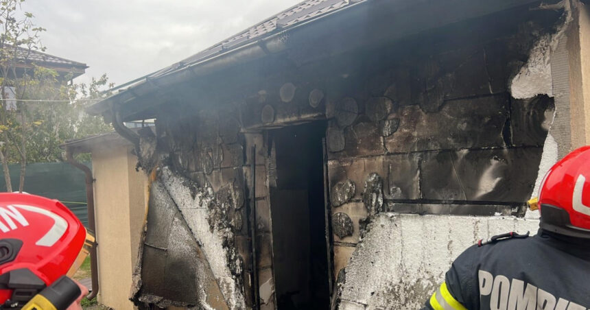 galerie foto incendiu la o magazie aflata langa un camin de batrani din cornetu pompierii au gasit o persoana moarta inauntru 68f3909c19b95