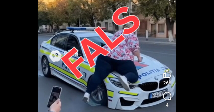 fake news cu o femeie care ar distruge un bmw al politiei demontat de ministerul de interne nu tot ce devine viral este real 69217276b2cf2