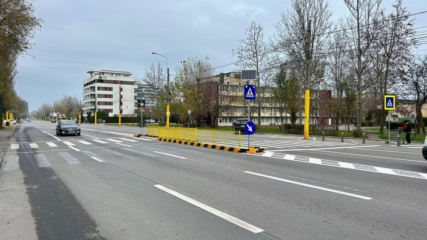 foto constanta cum arata noul scuar median amenajat la trecerea de pietoni de pe bulevardul mamaia 692ebc4e50aaa