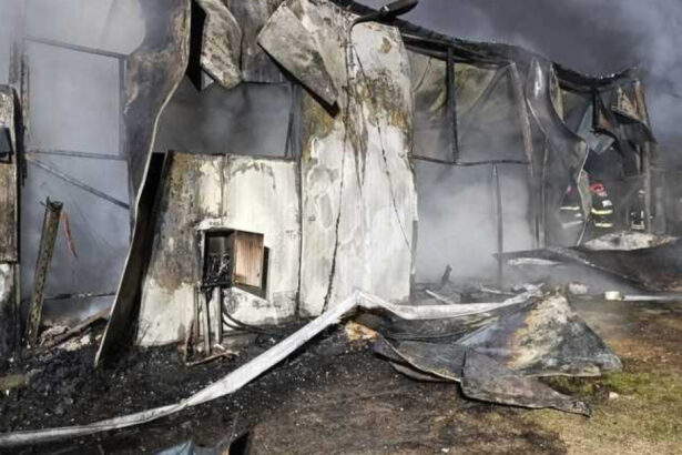 incendiu puternic la o hala din arges flacarile au cuprins 500 de metri patrati utilaje de productie distruse 69538484548f8