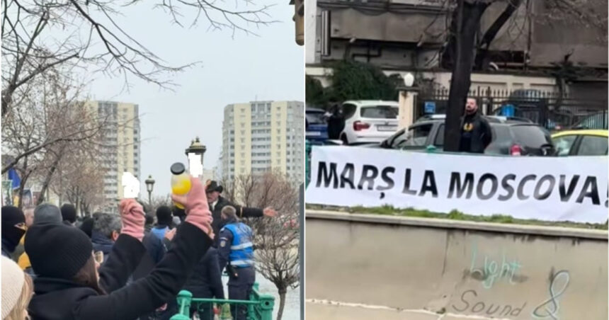 un banner i a scos din minti pe sustinatorii lui georgescu veniti la cab tipete injuraturi si amenintari mars la moscova 69401d4ebe2b7