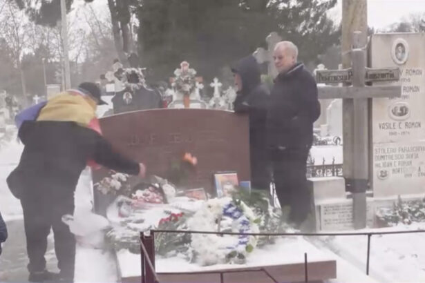 video nostalgicii comunismului au mers la mormantul lui ceausescu au adus tablouri si au discutat despre politica vremii 694d4f3b71cc1