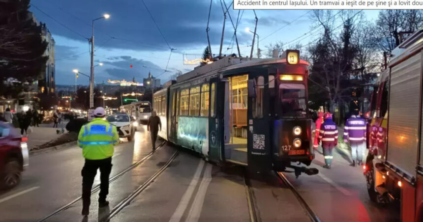 video un tramvai a deraiat la iasi acrosand doua vehicule 6931cd9a3009a