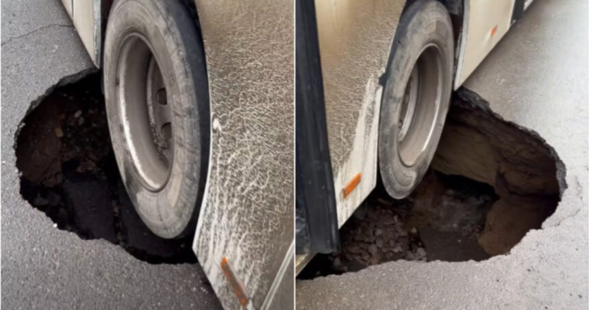 care este cauza surparii asfaltului pe strada din braila unde un autobuz de calatori a ramas blocat anuntul autoritatilor 697886e7cf6c1