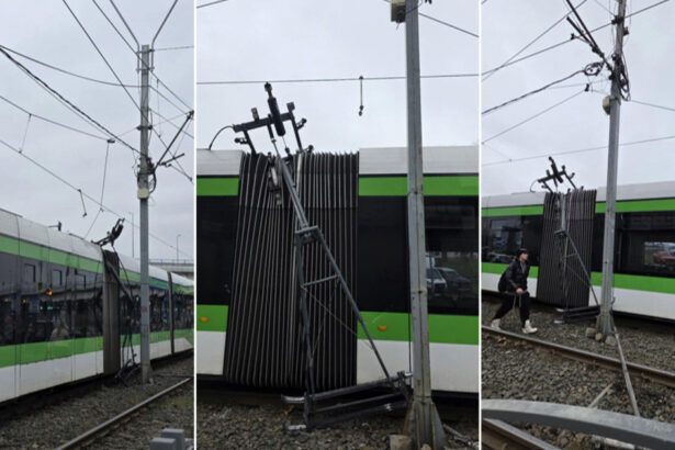 video incident in capitala linia de tramvai 41 complet blocata din cauza unei defectiuni la reteaua electrica 697cbae9b3056