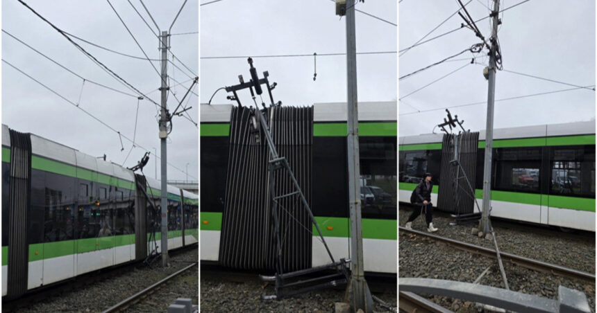 video incident in capitala linia de tramvai 41 complet blocata din cauza unei defectiuni la reteaua electrica 697cbae9b3056