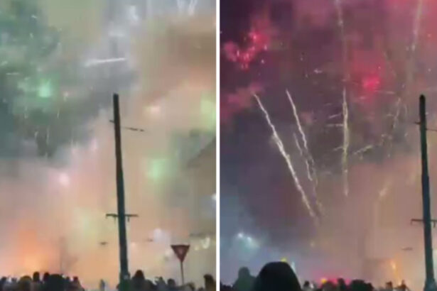 video incident periculos artificii scapate de sub control la revelionul organizat de primaria timisoara au panicat oamenii 6956d74af1780