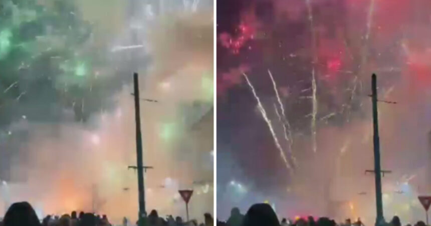video incident periculos artificii scapate de sub control la revelionul organizat de primaria timisoara au panicat oamenii 6956d74af1780