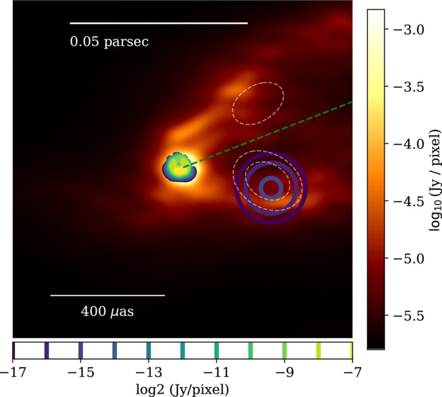 prima gaura neagra fotografiata de omenire a lansat un jet cosmic lung de 3 000 de ani lumina 69805ca593cb1