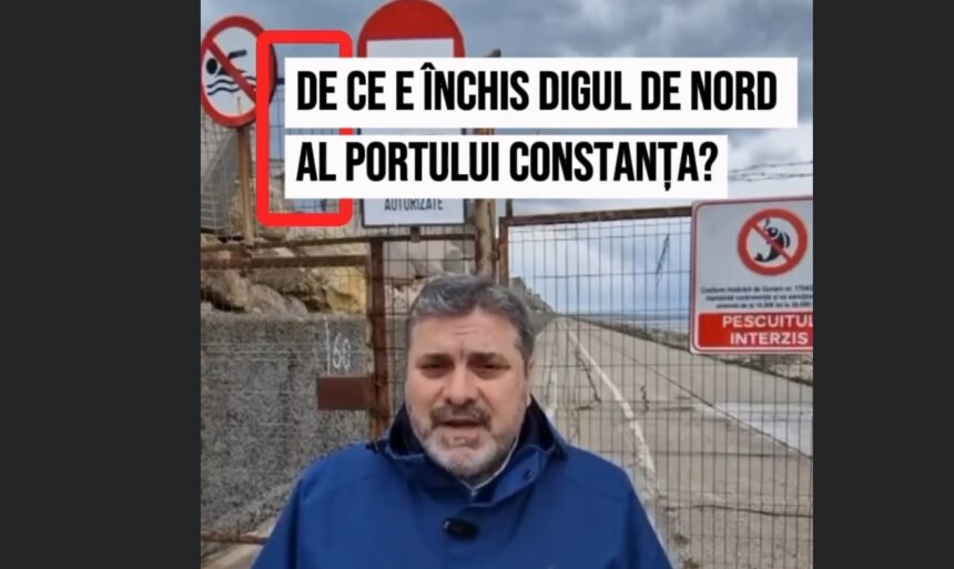 constanta taiata de la mare digul de nord inchis cu gard si sarma ghimpata negoi usr cere redeschiderea video 69eb880a88c0e