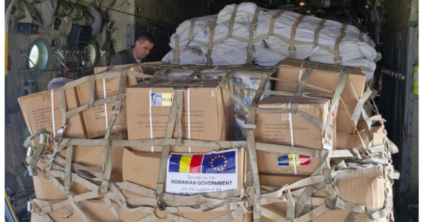 foto romania trimite 15 tone de ajutoare pentru populatia din liban transportul asigurat cu aeronave ale mapn 69df3d06ba0f3