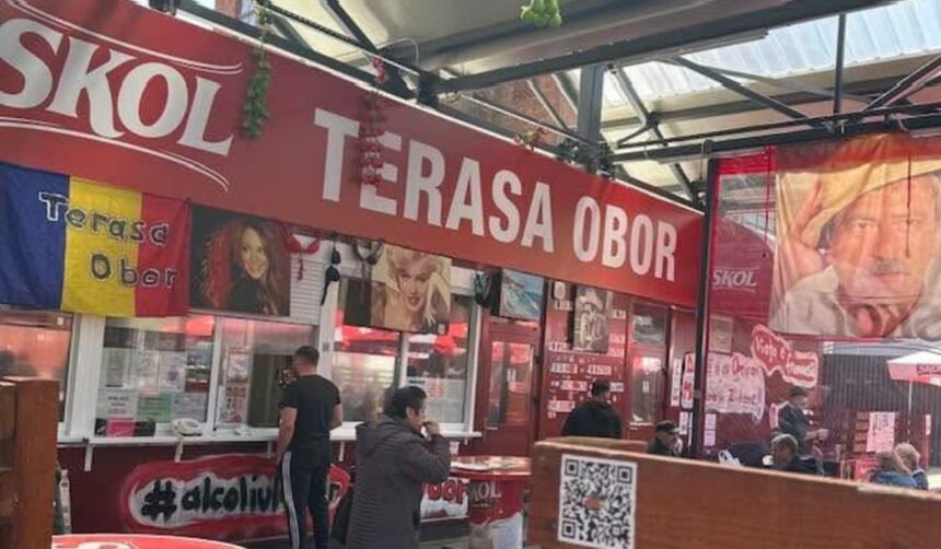 oana pellea ultragiata de un banner agatat la terasa obor cu imaginea tatalui ei un artist simbol national e folosit la vanzare de mici 69e3dd07d7430