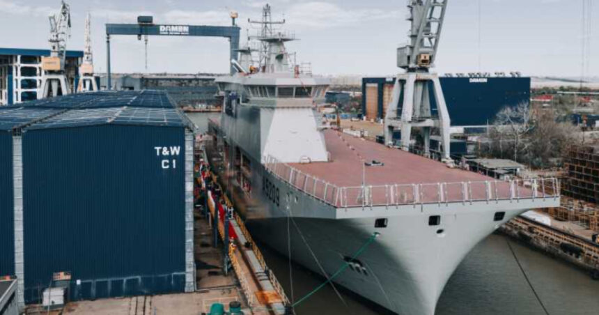 primul portavion pentru drone din europa a fost lansat la apa la galati 69d5720c93b15