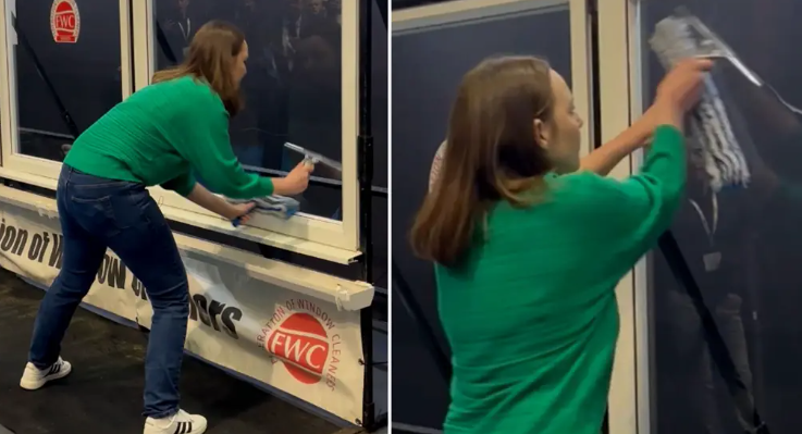 turbo aliscia o britanica a intrat in cartea recordurilor drept cea mai rapida curatatoare de geamuri din lume video 69f17f6236db0