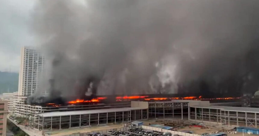 video incendiu urias la o fabrica de masini electrice din china 69de5473da231