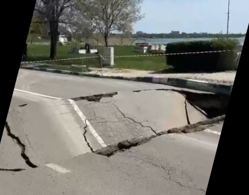 video s a surpat soseaua in techirghiol chiar in centru traficul rutier a fost sistat 69eb4ce2ac858