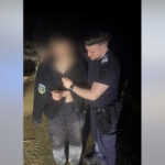 video tanar salvat de jandarmi dupa ce a fost fugarit de un urs el si a aruncat lucrurile si motocicleta pentru a scapa de animal 69e394103f304