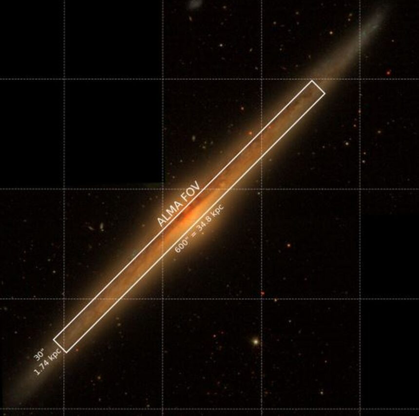 ce a observat o retea de telescoape pe discul unei galaxii bizare 69f8b6a60b0de