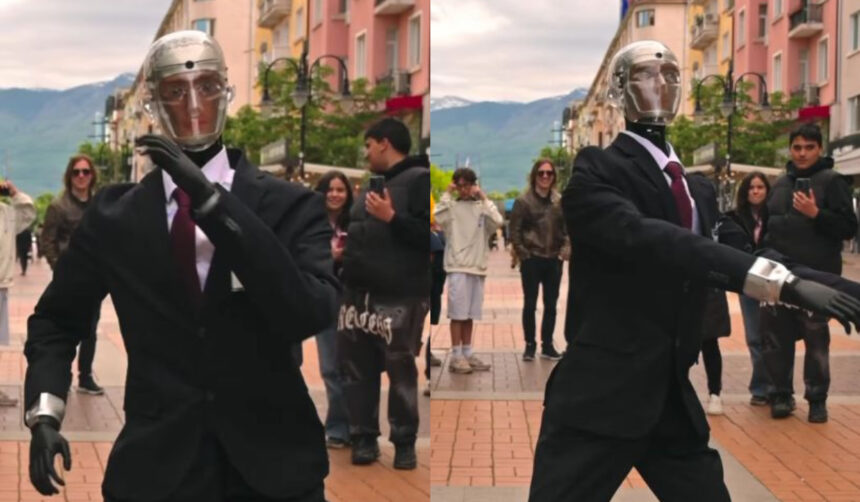robotul robert dans impecabil pe bangaranga in centrul sofiei a prins imediat miscarile 6a09bd200749c