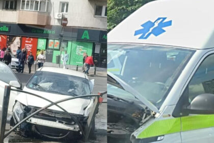 video accident in sectorul 2 al capitalei o ambulanta a intrat in plin intr o masina momentul impactului surprins de o camera de bord 6a0594ac350c0
