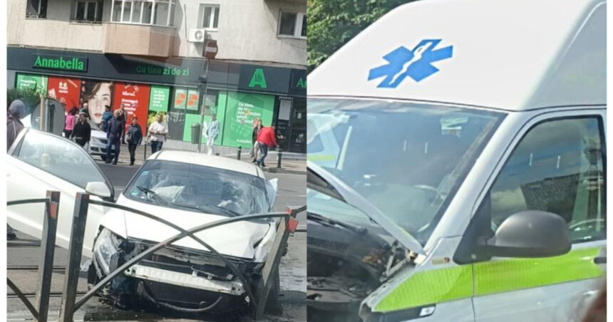 video accident in sectorul 2 al capitalei o ambulanta a intrat in plin intr o masina momentul impactului surprins de o camera de bord 6a0594ac350c0