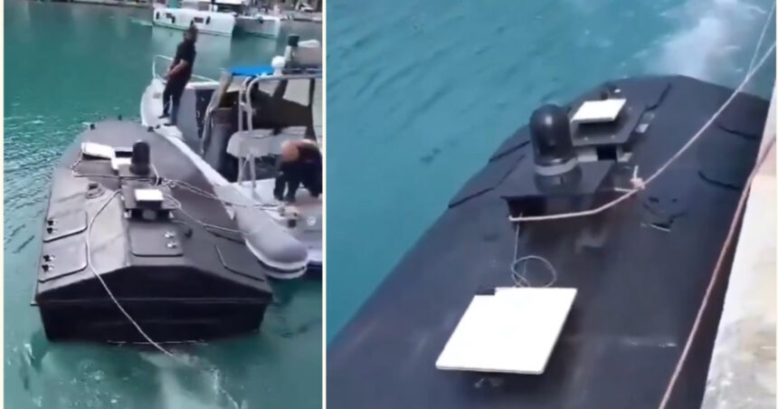 video drona navala misterioasa descoperita in apropierea insulei lefkada transporta explozibili si avea motorul pornit 69fe5058d1516